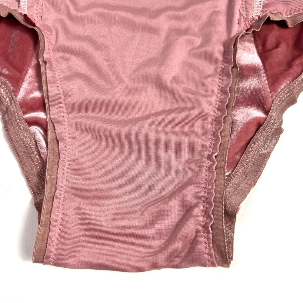 Unique K.S. Garner Velvet Bloomers Pink Velvet Red Trim - Picture 10 of 15